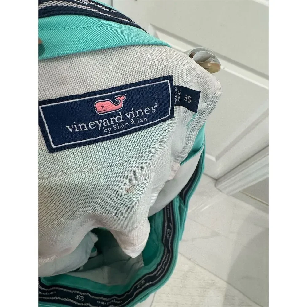 Vineyard Vines Men's Chino Performance Shorts Green Size 35 Casual
